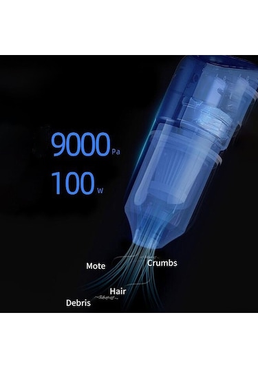 Novahub Powerful 9kpa, Portable Cordless Vacuum - 2 Attachments Güçlü 9kpa Emişli, Taşınabilir Ve Şarjlı El Süpürgesi - 2 Nozullu