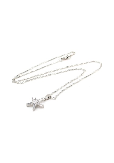 Deniz Yildizi Parlak Zirkon Taşli Kadin Kolye Q0339 Çok Renkli