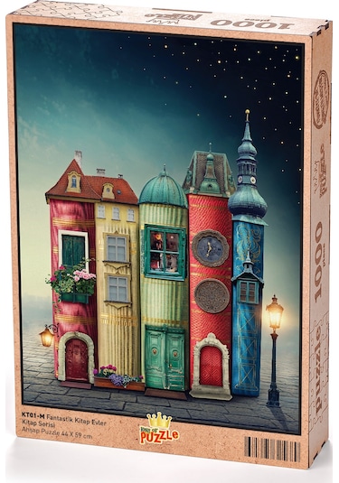 King Of Puzzle Fantastik Kitap Evler Ahşap Puzzle 1000 Parça