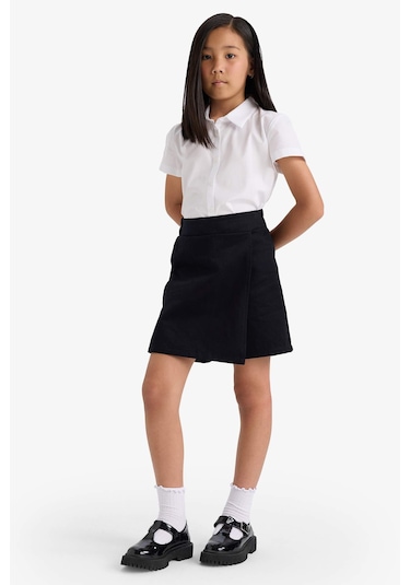 Defacto Kız Çocuk Okula Dönüş Gabardin Etek F1434a825aubk81 Siyah