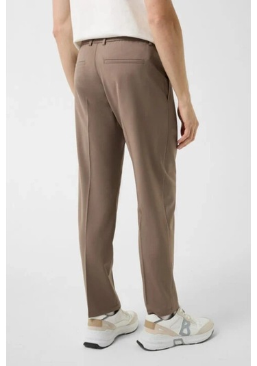 Bogner Marcus Lüks Stil, Erkek Yün Karışımlı Klasik Pantolon Kahverengi