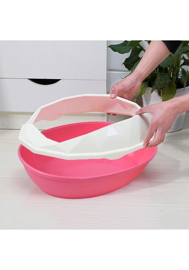 Mufunye Pembe Elmas Kenarlı Çıkarılabilir Kabuklu Kum Kabı