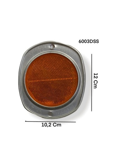 Sarı Vidalı Yuvarlak Metal İnce Kenar Reflektör Made In Usa Willy