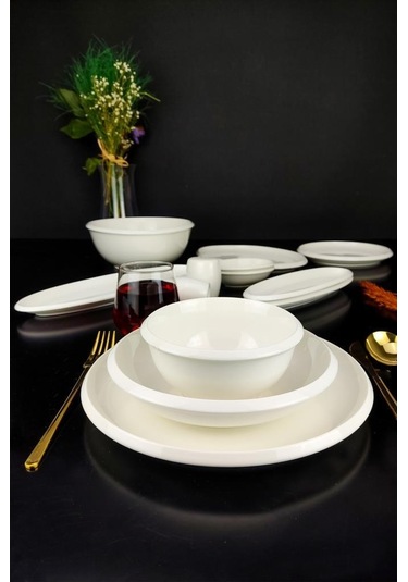 Digithome Freya 35 Parça Porselen Yemek Ve Kahvaltı Takımı Snd-05630 - Snd-05627