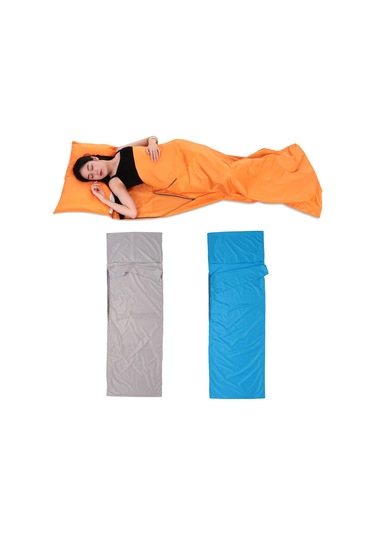 Tomshoo 70 210cm İpek Kumaş Uyku Tulumu Astarı Mavi