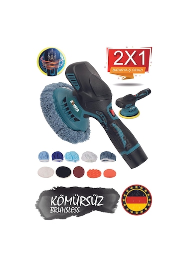 Böhrer HB0241T V258-12V 5AH Akülü Polisaj Makinesi