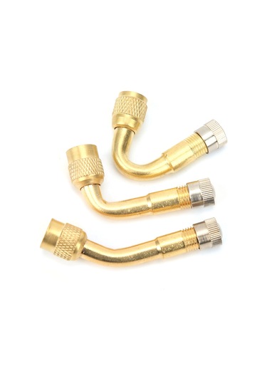 Lemestar Lastik Valfi Uzatıcı Seti 3'lü - 45 90 135 Açıları, Bakır Malzeme, Hava Tıkanıklığı Önleyici, Motosiklet Bisiklet Uyumlu