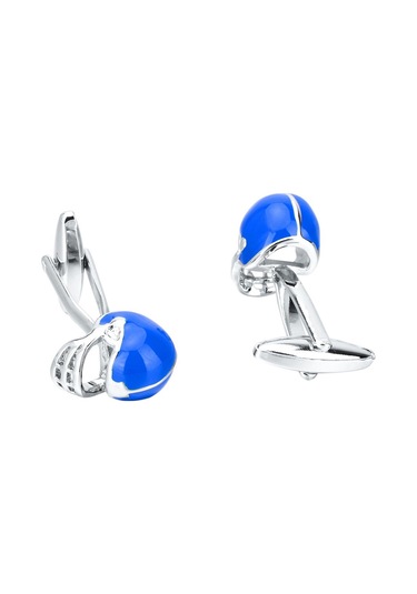 Dolıty Mavi Pirinç Beyzbol Şapkası Kask Kol Düğmeleri Erkek Mavi Çok Renkli