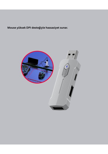 5 İ 1 Arada Mobil Oyun Seti Bluetooth 5.3 Klavye Mouse Dönüştürücü Gaming Kit