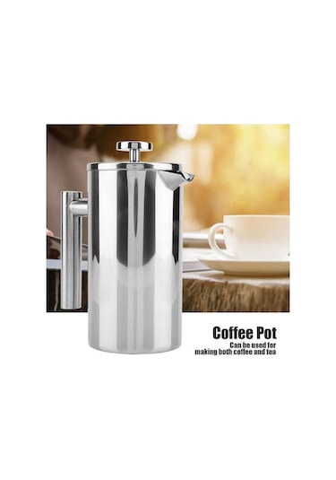 Diğer Press Paslanmaz Makinesi Kahve French Filtreli Duvarlı Çift Çelik Çaydanlık Js