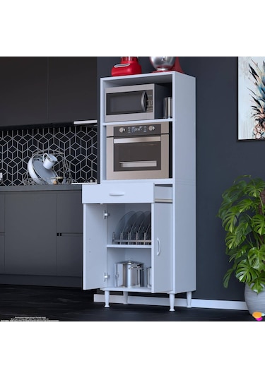 Modilayn Vio Fırın Dolabı 65x163,4x32.5 Cm Çekmeceli Kapaklı Mini/midi Mikrodalga Mutfak Dolabı Beyaz Modilayn Vio Fırın Dolabı 65x163,4x32.5 Cm Çekmeceli Kapaklı Mini/midi Mikrodalga Mutfak Dolabı Beyaz
