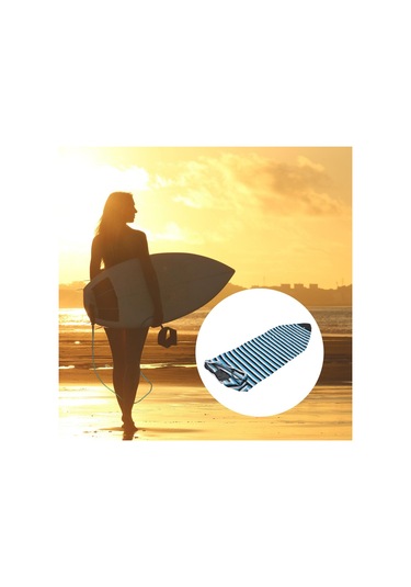 Suntek Elastik Sörf Tahtası Çorap Koruyucu Çanta Saklama 5.0ft-mavi Mavi