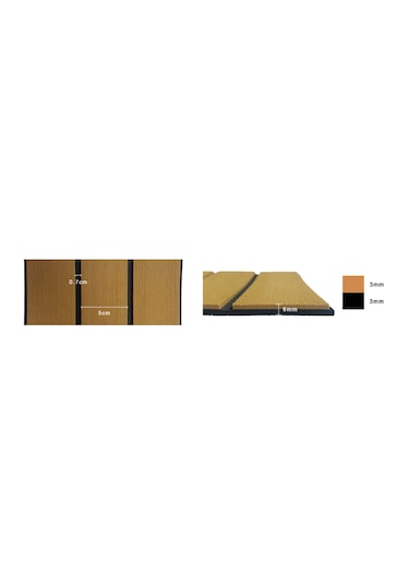 Suni Teak Zemin Kaplama Decking Sheet 120x240 Cm Altın