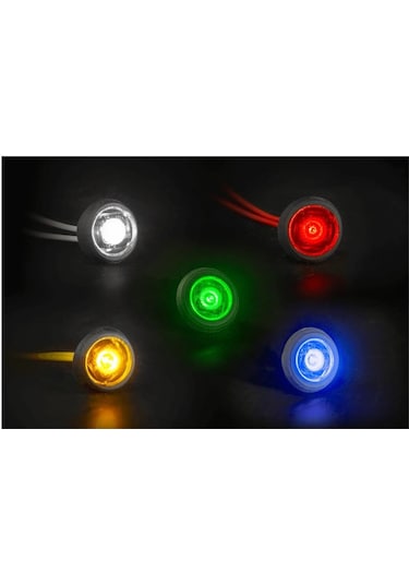 Frıstom 12v-24v Göz-ayna Altı-gündüz Sürüş Lambası Led Yeşil Çap:20 Mm E9