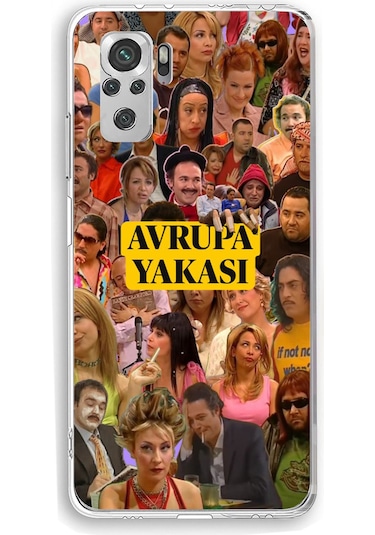 Redmi Note 10 Ve 10s Uyumlu Avrupa Yakası Baskılı Silikon Kılıf Renkli