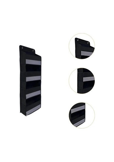 Pazly Suntek Derin Cepler Kapı Askılı Ayakkabı Rafı Ve Dolap Askısı Siyah Diğer