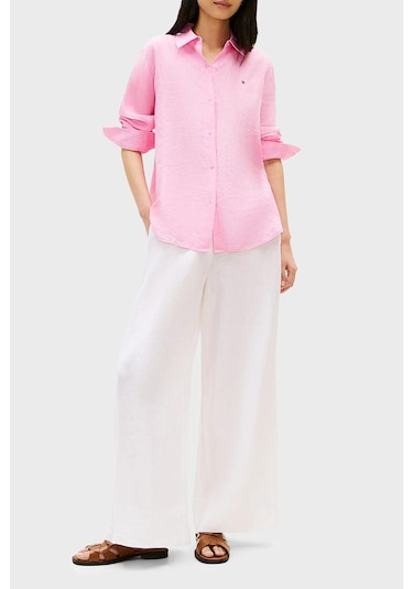 Tommy Hilfiger Bayan Gömlek Ww0ww44679 Tor Pembe