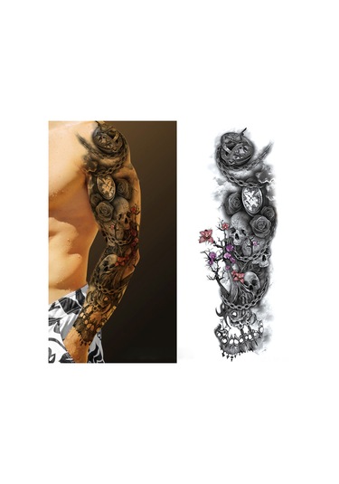 Mufunye Dev Boyutlu Geçici Dövme Sticker: Su Geçirmez, Alerjik Değil, Uzun Süre Kalıcı, 40 Farklı Desen Seçeneği.