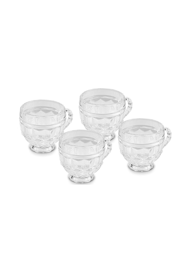 Karaca Sezen 4 Kişilik Cam Çay Fincanı 180 Ml Beyaz