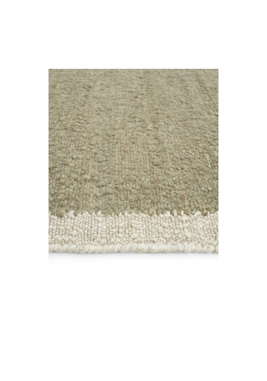 Cool Halı Wool 01 Natural Yün Halı Jüt Halı Yolluk El Dokuma Jüt Kilim Hasır Halı Bohem El Halısı Otantik Halı Haki - Krem