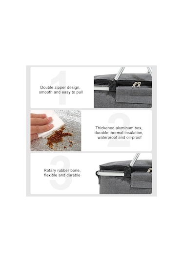 Jialan Soğutucu Çanta, Piknik Sepeti, 22 L Termal Sepet, Gri