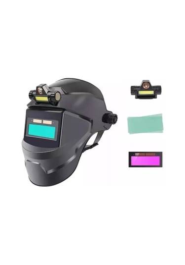 Güneş Enerjili Otomatik Kararan Kaynak Maskesi, Geniş Görüş Alanı, 9-13 Seviye Karartma, 20 Koruma Plakası Dahil