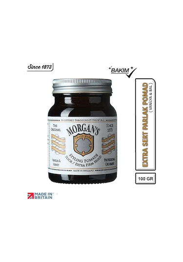 Morgan's Pomade Styling Extra Hold Vanilla & Honey - Extra Sert Tutucu Parlaklık Veren Pomad 100 G