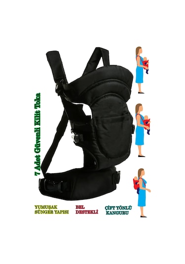 U.S.F. Çift Yönlü Bel Destekli Ergonomik Lüx Bebek Taşıma Kangurusu