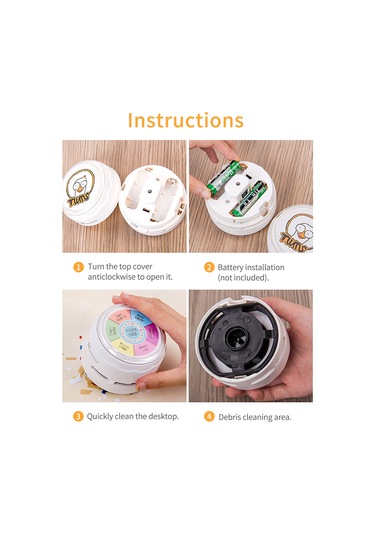 Symbee Mobil Masaüstü Süpürge, Abs Malzeme, 360 Güçlü Emme, Elektrikli Kırıntı Temizleyici, Pil İle Çalışır Pil Yok , Pembe - Dıy Desteği