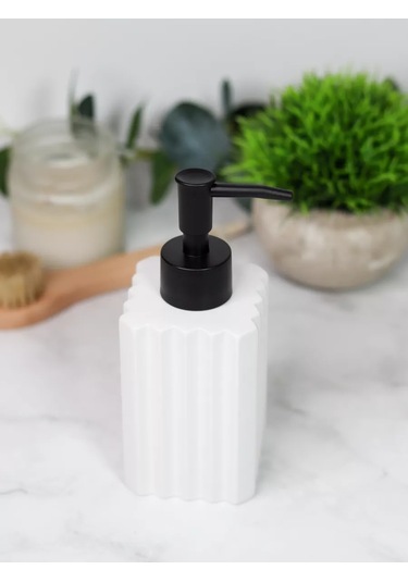Denezo Sıvı Sabun İçin Seramik Dozajlayıcı, Banyo Dispanseri 211382803 Beyaz