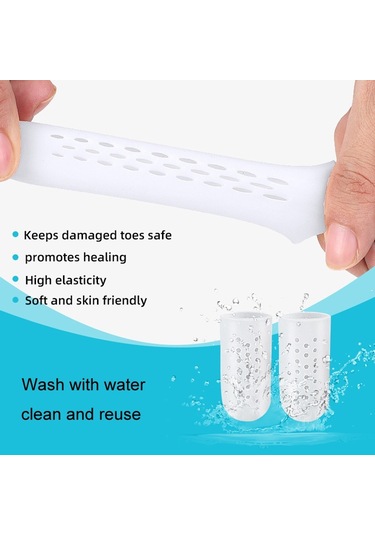 Sones 1 Çift Nefes Alabilir Delikli Ayak Koruyucuları Aşınmaya Karşı Kolluk L Beyaz