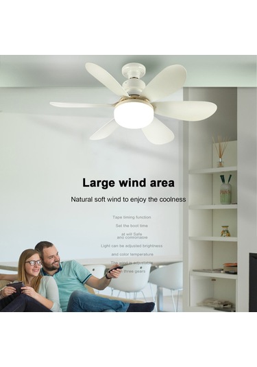 Symbee Ev Çocuk Odası Yatak Odası Kullanıma Uygun Led Fan Lambası, Kum Saçı Akrilik/kristal Abajur Seçenekli, 30w E27, Uzakdan Kumanda İle Sürekli Işık Ayarlama, 42cm Çap