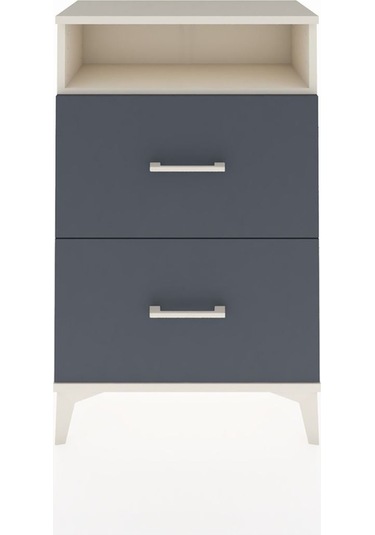 Arges Komodin Tek Raflı 2 Çekmeceli 60x30x96 Aytaşı-antrasit Aytaşı