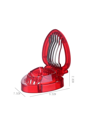 Çilek Dilimleme Kesici Çilek Tart Çilek Soyucu Meyve Yaprağı Kök Sökücü Salata Kek Yumurta Araçları Mutfak Aksesuarları Kırmızı