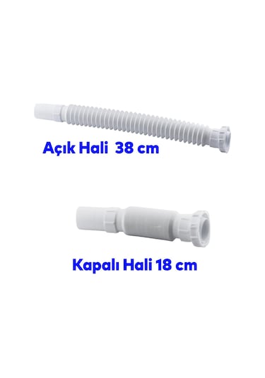 Pis Su Giderli Sökülebilir Tas'lı Çift Gider Sifon Körüklü Temizlenebilir Mutfak Banyo Lavabo Boru