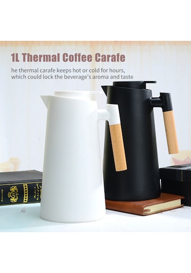 Hallow Termal Kahve Sürahi Çift Duvarlı Vakum Cezve Termal Yeşil 1 L