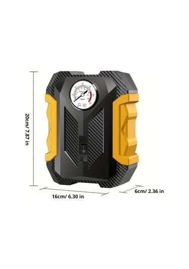 Xuweiwei Portable Air Compressor Carsun 1set Araba Oto Motosiklet Bisiklet Için 12v Dc Led Işıklı Siyah