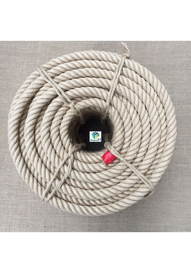 20 Mm Jüt Halat 5 Metre - Bükümlü - Kendir Halat -  Kanaviçe