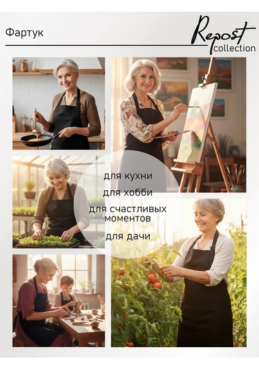 Vau Fartuk Büyükanne İçin Mutfak Önlüğü  266758510 Siyah