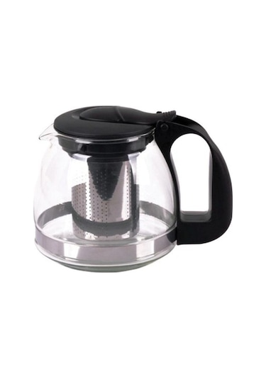 Çelik Süzgeçli Cam Demlik 700 Ml