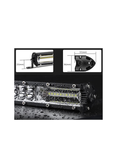 Off Road Led Bar Çift Sıra 95/80/65/50 Cm Seçenek Beyaz Sarı Mod