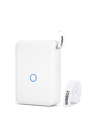 Yunboo D110 İngilizce Ev Ofis Termal Etiket Yazıcı: Taşınabilir Mini Bluetooth, Kolay Kullanım, 1 Rollü Kağıt Dahil