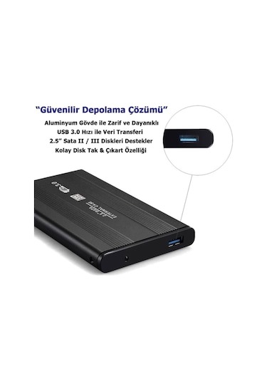 Hdd Kutusu Harddisk Kutusu 2.5 İnch Sata Ssd Usb 3.0 Harici Kutu