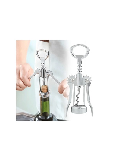 Liangmei Ambalajlı Klasik Şişe Açacağı Premium Çinko Alaşımlı Ahşap