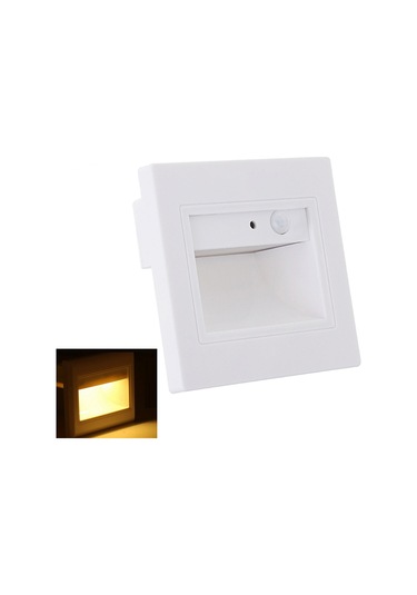 Sones Yk2306 Sıcak Beyaz Işık Hareket Sensörü Cob Led Duvar Lambası Merdiven Basamağı Köşesi, Ac 85-265v