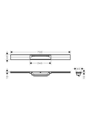Hansgrohe Raindrain Flex Duş Kanalı 70 Cm Kesilebilir Parlak Altın