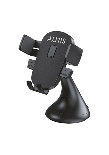 Auris H16 Vantuzlu 360 Döner Araç İçi Telefon Tutucu Siyah