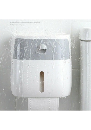 Su Geçirmez Duvara Monte Tuvalet Rulo Sahipleri Havlu Banyo Doku Kağıt Kutusu Depolama Raf Mutfak Kağıt Dağıtıcı Depolama Rafları Ve Amp Raflar 22 x 13.6 x 11.2 CM