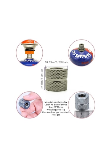 Açık Kamp Gaz Sobası Propan Dolum Adaptörü Tankı Adaptörü Gaz Silindiri Dolum B Italya B Çok Renkli