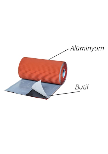 Kaproflex Butil Baca & Duvar Dibi Su Yalıtım Bandı Gül Kurusu 450 Mm X 5 M